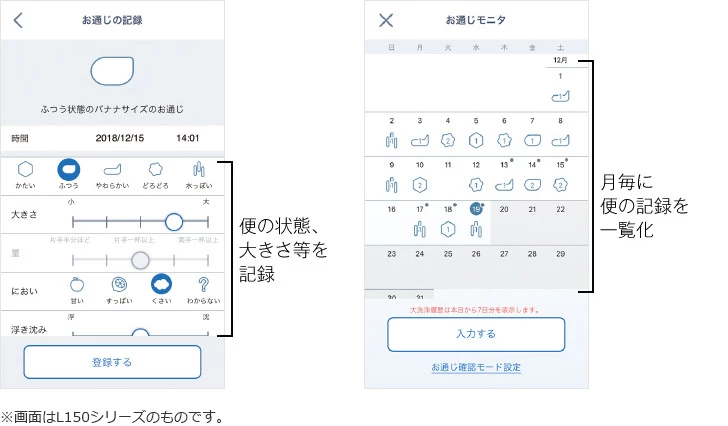 パナソニック,アラウーノS160,お通じモニタ