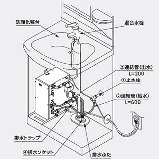 参考配管例,湯ぽっとキット