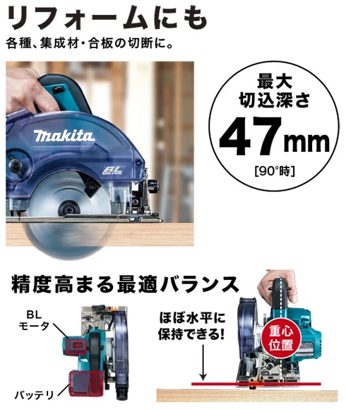 KS511DZ_最大切込み深さは47mm